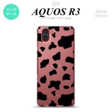 SH-04L SHV44 R3 AQUOS R3 スマホケース カバー ダルメシアン 牛 クリア nk-r3-479