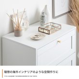 タンス チェスト 収納 框チェスト 衣類収納 収納チェスト ハイチェスト 洋服タンス 衣類タンス 框 かまち 韓国 インテリア コンパクト おしゃれ 3段 ハイタイプ ゴールド取っ手 幅60cm 3杯 スライドレール 新生活