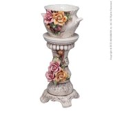イタリア 家具 ヨーロピアン ヴェローナクラシック 陶製コラムポット  鉢植え 玄関 ヨーロッパ家具 クラシック 輸入家具 アンティーク風 イタリア製 おしゃれ 高級感 エレガント リモート テレワーク 在宅