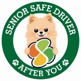 カーサイン 高齢者マーク SENIOR SAFE DRIVER ポメチワ ステッカー シール 直径13cm 肉球 日本製 車