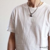 ステンレス スネークネックレス ヘビ ペンダントネックレス ダブル喜平チェーン 6面カット ごつめ シルバー 燻し アニマル ユニーク リアル 鱗 赤目 メンズ 男性 金属アレルギー対応