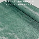 【個人宅配送可】 防草シート 1m×100m 2本セット 耐久年数4年から5年 モスグリーン 抗菌剤 UV剤入り 人工芝の下に 除草シート 雑草防止シート 雑草対策 農業資材 太陽光発電 庭 マルチング 作物 野菜 果物 畑 農業 農園 農家 園芸