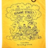 セサミストリート フラットトートバッグ イエロー