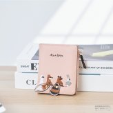 財布 レディース 二つ折り カードケース かわいい ミニ財布 コンパクト 小銭入れ お札入れ カード入れ コインケース 刺繍 動物 誕生日 プレゼント ギフト 贈り物 女性 子供