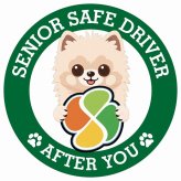 カーサイン 高齢者マーク SENIOR SAFE DRIVER ポメ柴 ステッカー シール 直径13cm 肉球 日本製 車