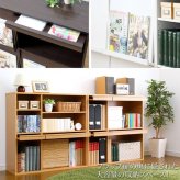 収納家具 ラック 魅せて隠す収納 ディスプレイ GR-FR-2P--WH ホワイト ホームテイスト リビング 本棚書棚 2個セット フラップ扉収納