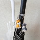 犬 キーホルダー（うちのこチャーム） めじるし アクセサリー チャーム アンブレラマーカー オリジナル ドッグ 犬種 わんこ 名入れ