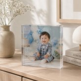 1歳誕生日 ガラスブロック 男の子 記念写真 名入れ ギフト 三世代 感謝 プレゼント 写真 サプライズ フォトギフト クリスタル 両親 子ども 敬老の日 誕生日 名入れギフト 写真プレート 父の日 オリジナル オーダーメイド 家族 親孝行 思い出 記念品 写真立て 成長記録 フォトブロック フォトキューブ ディスプレイ 祖父母 フォトフレーム 贈り物 置き物 金婚式 孫 記念日 母の日【c01】