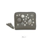 ペルケ カード入れ perche 80-06-0010 通販 カードケース ジャバラ 本革 ミニウォレット ミニ財布 スキミング防止 コンパクト 大容量 じゃばら財布 レザーウォレット レディース 小銭入れ付き おしゃれ かわいい スタッズ ジッパー財布