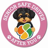 カーサイン 高齢者マーク SENIOR SAFE DRIVER ヨープー マグネット 強力 直径13cm 肉球 日本製 車 ステッカー