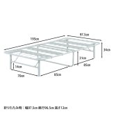 工具不要折りたたみパイプベッド easy ブラック・グレー 2色展開 マットレス 寝具 快眠 おしゃれ シンプル 新生活 家具 インテリア 不二貿易