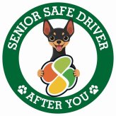 カーサイン 高齢者マーク SENIOR SAFE DRIVER ミニチュアピンシャー ステッカー シール 直径13cm 肉球 日本製 車