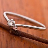 ダイヤモンド リング プラチナ Pt950 合計0.06ct ピンクダイヤ V字モチーフ 指輪 レディース 12.5号 鑑別カード付き アクセサリー ジュエリー 婚約指輪 結婚記念日 プレゼント