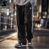 STARTER スターター ベロアパンツ トラックパンツ メンズ レディース sbm-6262 ワイド ストレート ジャージ ブランド ロゴ 刺繍  オーバーサイズ ゆったり Y2K ストリート ヒップホップ ダンス M L XL 2026FW Karlas