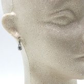 スワロフスキー swarovski ピアス Stilla ドロップピアス ラウンドカット 5636717 スティラ フープピアス アクセサリー レディース シルバー+ホワイト 海外正規品