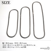 ステンレス 定番 ダブル喜平ネックレス 幅6mm 細身 チェーンネックレス メンズネックレス 6面カット 燻し アンティークシルバー 45cm 50cm 60cm 細め シンプル 王道 中折れ式 存在感 男性 金属アレルギー対応