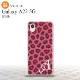 SC-56B Galaxy A22 スマホケース ソフトケース 豹柄 A ピンク +アルファベット メンズ レディース nk-a22-tp026i