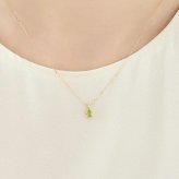 【無料ラッピング】  ヨンドシー 4℃ 8月誕生石 K10イエローゴールド ネックレス ペリドット ホワイトトパーズ ブランド 正規品 新品 ギフト プレゼント 人気 おすすめ 誕生日 記念日 クリスマス 送料無料