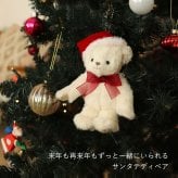 クリスマスプレゼント 彼女 女性 《X'mas限定モデル》【ふわふわベア キーホルダー 】 ネックレス マスコット 女の子 おしゃれ アクセサリー リボン シルバー キーチェーン くま 可愛い 名入れ 娘 孫 友達 テディベア 名前 シンプル 10代 20代 サンタ 妻 ぬいぐるみ 限定 【クリスマス限定 ギフトボックス入り】 2026クリスマスネックレスギフトFUU 8031001