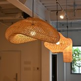 照明 ライト ランプシェード ラタン 籐 天然素材 自然素材 北欧テイスト 北欧ヴィンテージ ナチュラル インテリア クラシック クラシカル レイヤーデザイン 完成品 コード口金：E26/60W