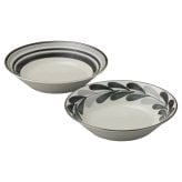 MONOKURO モノクロ 深皿 ペア ギフトセット 磁器 ペア食器 皿 日本製 食器 多用途【沖縄県・離島 配送不可】