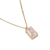  非加熱 ピーチサファイア　1.87ct ネックレス ペンダント 18金 K18 シンプル 一粒 一石 女性 プレゼント ギフト 誕生石 サファイア ピンク サファイアネックレス Drops