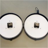 ラック クラシック ステーションクロック ブ 両面 ブルー 壁掛 ウォールクロック 新生活