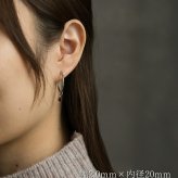 ピアス フープ つけっぱなし リング わっか 大ぶり アレルギー対応 ステンレス 幅2.0mm × 内径 16mm 20mm 中折れ 大人 上品 通勤 オフィス シンプル