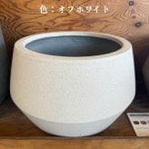 鉢カバー おしゃれ 大型 軽量 17号 12号 丸型 平鉢 KONTON コントン パボ ジャー ロー L Mサイズ 高級 北欧 モダン ナチュラル 室内 屋内 観葉植物用 多肉植物 サボテン 特大 底穴なし 玄関 リビング プランター 浅型 オフホワイト ブラウン グレー