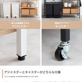 キッチンカウンター ゴミ箱収納 ゴミ箱上ラック レンジラック ダストボックス キッチンラック レンジ台 収納棚 おしゃれ 北欧 シンプル キッチン 収納 間仕切り 120cm幅 背面収納ありタイプ ：