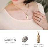 金属アレルギー対応 ペアネックレス ハワイアンジュエリー 刻印無料 誕生石 純チタン ゴールドカラー バレルプレート Lサイズ LLサイズ チェーン付 イオンプレーティング メンズ レディース プレゼント ハロウィン 【品番：CG-TIP412-TIP413-RYP】