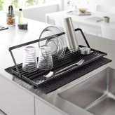 山崎実業 吸水マット 53×35cm 2枚組 タワー 公式 tower 11218 11219 ライトグレー ブラック キッチン 台所 水切りマット ふきん 布巾 クロス 大判 キッチンクロス 2枚セット 食器拭き 台拭き ループ付き ワッフル生地 ディッシュクロス 吸水 タオル 大きめ 洗濯機 おしゃれ