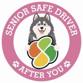 カーサイン 高齢者マーク SENIOR SAFE DRIVER アラスカンマラミュート ステッカー シール 直径13cm 肉球 日本製 車