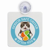 カーサイン 高齢者マーク SENIOR SAFE DRIVER キンカロー 車内用 吸盤タイプ 収れん火災防止タイプ 肉球 日本製 車 ステッカー