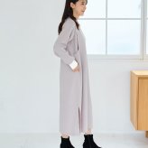 【送料無料】授乳服〈授乳〉ポロカラーワンピース