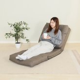 6通り使える座椅子 レザー調 ブラック・モカ 2色展開 フロアチェア リクライニング コンパクト 一人掛け おしゃれ シンプル 新生活 家具 インテリア 不二貿易