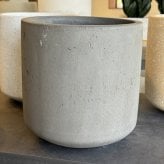 植木鉢 おしゃれ 大型 軽量 17号 13号 鉢カバー KONTON コントン コーテス シリンド 円柱 丸型 屋外 高級 北欧 モダン ナチュラル 観葉植物用 多肉植物 サボテン シンボルツリー 特大 玄関 テラス プランター 深型 セメント テラゾ グレー 黒