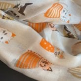 薄手ストール 猫 ストール キャット コットン ガーゼストール ガーゼマフラー ガーゼ ネコ 春夏 大判 薄手 冷房対策 おしゃれ かわいい 上着 ひざ掛け コンパクト 軽量 年中 レディース やわらか プレゼント 軽い 約180×88cm 贈り物 ギフト