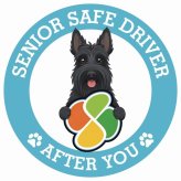 カーサイン 高齢者マーク SENIOR SAFE DRIVER スコティッシュテリア ステッカー シール 直径13cm 肉球 日本製 車