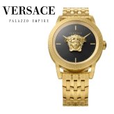 ヴェルサーチェ 腕時計 メンズ ゴールド ブラック 43mm VERSACE PALAZZO EMPIRE パラッツォ エンパイア メデューサ スイス製 メンズ腕時計 高級 ブランド おしゃれ プレゼント ギフト 卒業 入学 お祝い