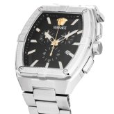 ヴェルサーチェ 腕時計 メンズ ブラック シルバー ゴールド 44mm VERSACE SPORTY TONNEAU GRECA クロノグラフ スイス製 メンズ腕時計 高級 ブランド おしゃれ プレゼント ギフト 卒業 入学 お祝い