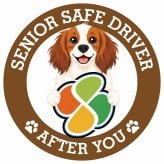 カーサイン 高齢者マーク SENIOR SAFE DRIVER コーイケルホーンディエ ステッカー シール 直径13cm 肉球 日本製 車