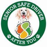 カーサイン 高齢者マーク SENIOR SAFE DRIVER イングリッシュセター ステッカー シール 直径13cm 肉球 日本製 車