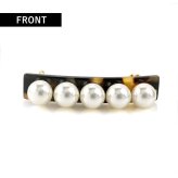 アレクサンドル ドゥ パリ バレッタ レディース ブランド ALEXANDRE DE PARIS ペルル 人工真珠 AA6-16919-05-W べっ甲 ヘアアクセサリー