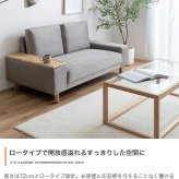 2人掛けソファ ソファ ソファー ローバック フロア 2人掛け 二人用 サイドテーブル付き 撥水加工 一人暮らし 低い 北欧 リビング 2P 棚付 幅152 2WAY 左右入れ替え お手入れ簡単 脚取り外し可能 座面広い ファミリー 二人掛けソファ 家具