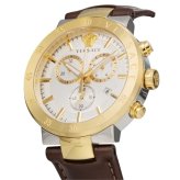 ヴェルサーチ 腕時計 メンズ アーバンミスティーク 1本限り クロノグラフ シルバー ゴールド ブラウン レザー 44mm VERSACE URBAN MYSTIQUE スイス製 サファイアガラス プレゼント ギフト 成人 卒業 入学