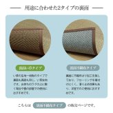 夏ラグ 夏用カーペット い草ラグ 花ござ カーペット 格子柄 ナチュラル シンプル 和室 洋室 裏不織布滑り止め 滑りにくい 抗菌防臭 消臭 お手入れ簡単 夏快適さらさら 江戸間3畳 (約174×261cm）