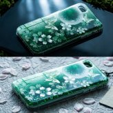 【全機種対応】スマホケース『雨』名入れ 送料無料 和柄 和風 桜 職人 伝統工芸 ハンドメイド ハードケース 手帳型 iPhone 17 Xperia AQUOS Android 各機種対応