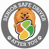 カーサイン 高齢者マーク SENIOR SAFE DRIVER チャウチャウ マグネット 強力 直径13cm 肉球 日本製 車 ステッカー