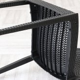 ダイニング家具 ガーデンチェア 屋外 スタッキング 1脚 アウトドア バーベキュー キャンプ ガーデン 庭 ラタンチェア テラス 黒 ブラック ダイニングチェア 椅子 ベランピング アウトドアリビング アジアン おしゃれ